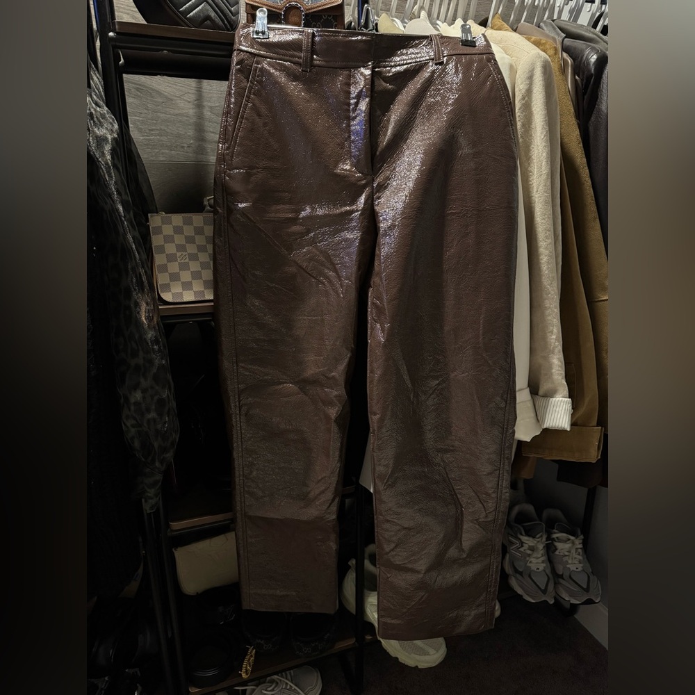 Women’s Leather Brown Pants